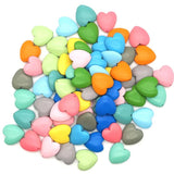10Pcs 25mm Heart Wooden Beads DIY Crafts Jewelry Hemu Loose Beads