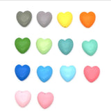 10Pcs 25mm Heart Wooden Beads DIY Crafts Jewelry Hemu Loose Beads
