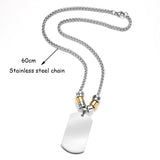 Personalized Stainless Steel Engraved Pendant Name Photo Necklace