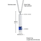 Urn Necklace for Ashes Stainless Steel Casket Pendant