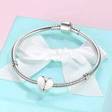 925 Sterling Silver Heart Bead Bracelet Personalized Photo Jewelry Gift