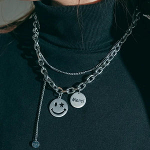 Personalized Date Number Necklace Stainless Steel ID Pendant