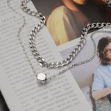Personalized Stainless Steel Name Double Chain Necklace