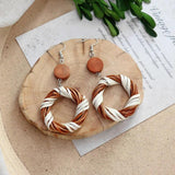 Summer Bohemian Retro Straw Rattan Earrings
