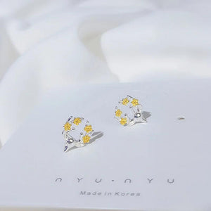 Small Animal Rabbit Giraffe Stud Earrings For Girls