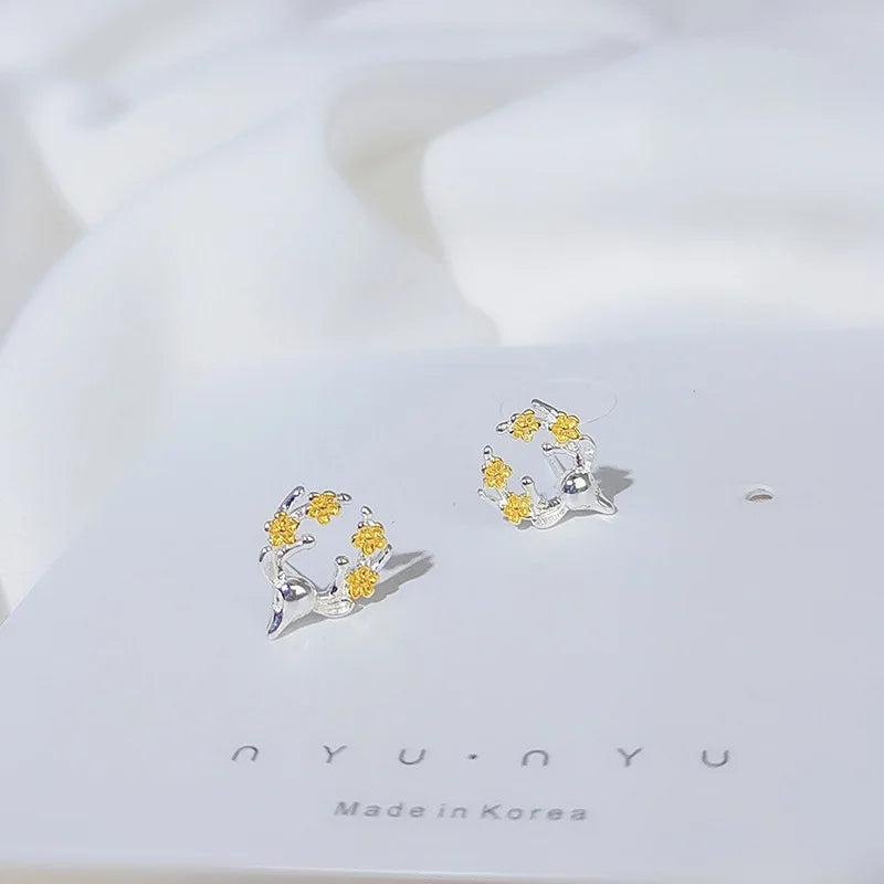 Small Animal Rabbit Giraffe Stud Earrings For Girls