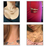 Personalized Name Necklace Pendant Anniversary Piercing