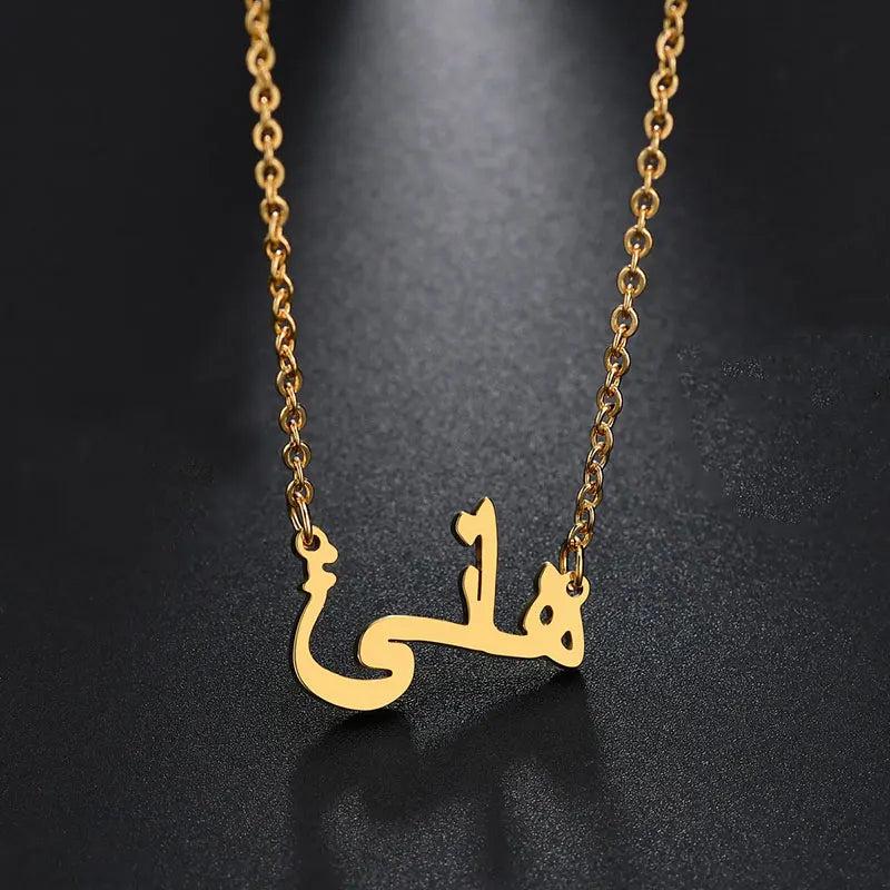 Arabic Name Necklace Personalize Stainless Steel Pendant Necklaces