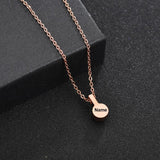 Custom Stainless Steel Name Engraved Necklace with O-Chain