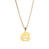 Personalized Name Necklace Bear Necklace Jewelry Animal Necklace Women Men Gift