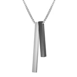 Personalized Stainless Steel Bar Necklace Engraved Valentine Anniversary