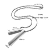 Personalized Stainless Steel Bar Necklace Engraved Valentine Anniversary