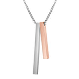 Personalized Stainless Steel Bar Necklace Engraved Valentine Anniversary