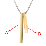 Personalized Stainless Steel Bar Necklace Engraved Valentine Anniversary