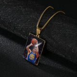Personalized Photo Nameplate Necklace for Kids