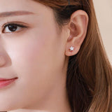 5 Star CZ Stone Screw Back Stud Earrings for Kids Girls
