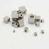 Stainless Steel Spacer Bead Engraved Name Logo for Jewelry Making