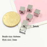 Stainless Steel Spacer Bead Engraved Name Logo for Jewelry Making