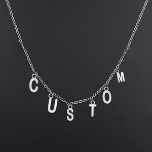 Custom Name Necklace Stainless Steel Letter Nameplate Gift