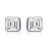 925 Silver Clear CZ Stud Earrings for Women