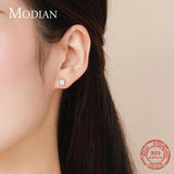 925 Silver Clear CZ Stud Earrings for Women