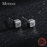 925 Silver Clear CZ Stud Earrings for Women