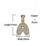 Bubble HIP-HOP Alif Letters Pendants Personalized Jewelry