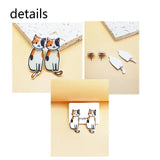 Cartoon Ferrets Pattern Stud Earrings Resin Ear Jewelry