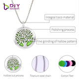 30mm Stainless Steel Aromatherapy Necklace with Custom Laser Printing
