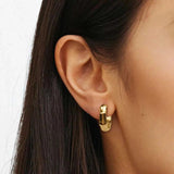 316 Stainless Steel and Bamboo Women's Earrings