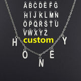 Custom Name Necklace Personalized Initial Letter Chain for Women