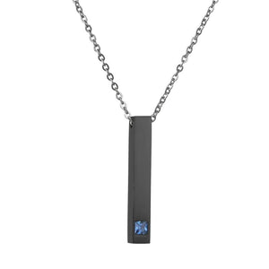 Personalized Name Diamond Necklace Stainless Steel