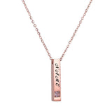Personalized Name Diamond Necklace Stainless Steel