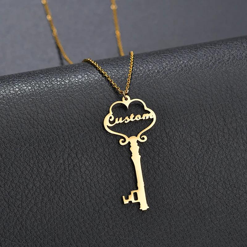 Personalized Key Choker Necklace - Letter Pier