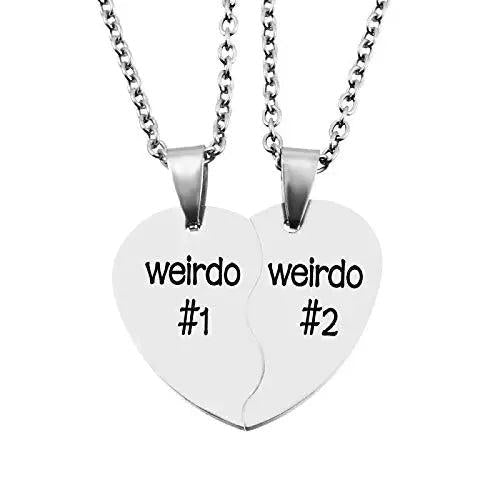 Stainless Steel Friendship Heart Necklace