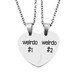 Stainless Steel Friendship Heart Necklace