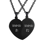 Stainless Steel Friendship Heart Necklace