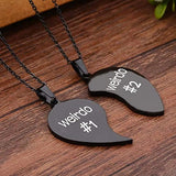 Stainless Steel Friendship Heart Necklace