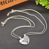 Stainless Steel Friendship Heart Necklace