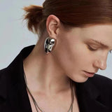 Irregular Metal Earrings European And American Style Stud Earrings