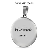 Personalized Photo Text Necklace - Stainless Steel Couple Gift