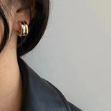 Stainless Steel Two-tone Earrings High-end Jewelry Stud