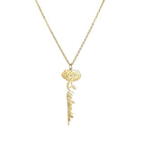 Rose Name Necklace Stainless Steel Personalized Choker Pendant