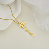Rose Name Necklace Stainless Steel Personalized Choker Pendant