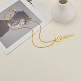 Rose Name Necklace Stainless Steel Personalized Choker Pendant