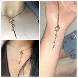 Rose Name Necklace Stainless Steel Personalized Choker Pendant