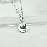 Personalized Pet Portrait Necklace - Engraved Pet Memorial Jewelry