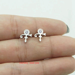 Tiny Stud Earrings Prince Symbol Jewelry Gift