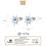 Trustdavis 925 Silver Sun CZ Beads Earring For Girls