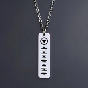 Custom Music Scan Code Engraved Pendant Gift for Lover